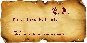 Marczinkó Melinda névjegykártya