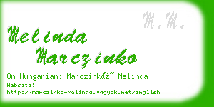 melinda marczinko business card